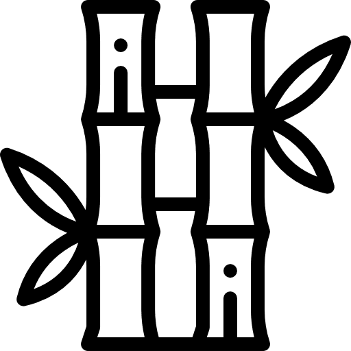 Bamboo farming and gardening nature wellness icon