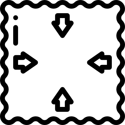 Elasticity arrows material garment icon