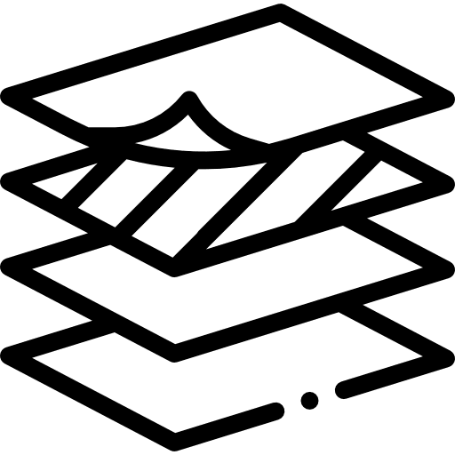 Layers shapes and symbols textile illustration icon