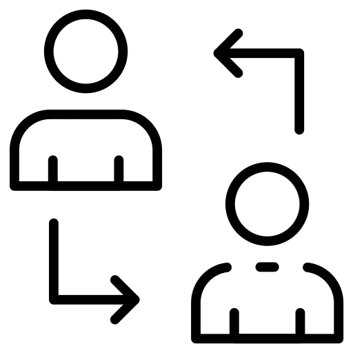 Exchange people man working icon