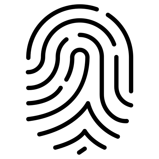 Fingerprint marks touch id finger icon