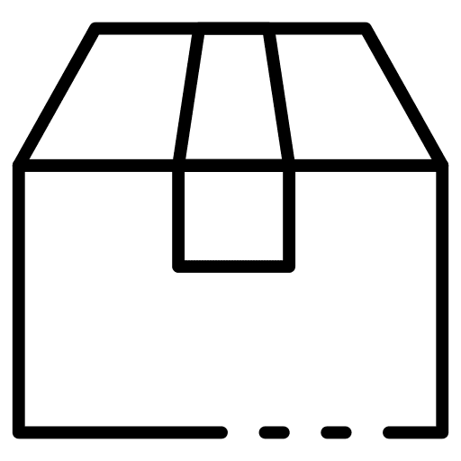 Parcel cardboard shipping box icon