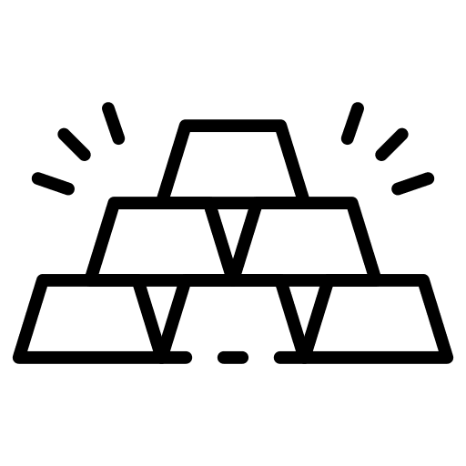 Gold ingots gold ingots business and finance rich icon