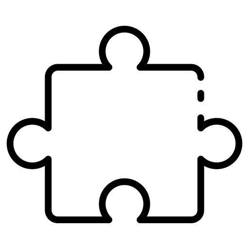 Jigsaw hobbies and free time piece puzzle icon