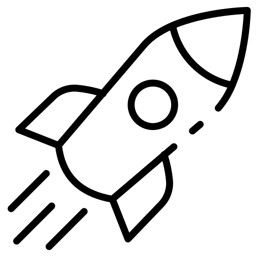 Rocket launch rocket launch business kick off icon