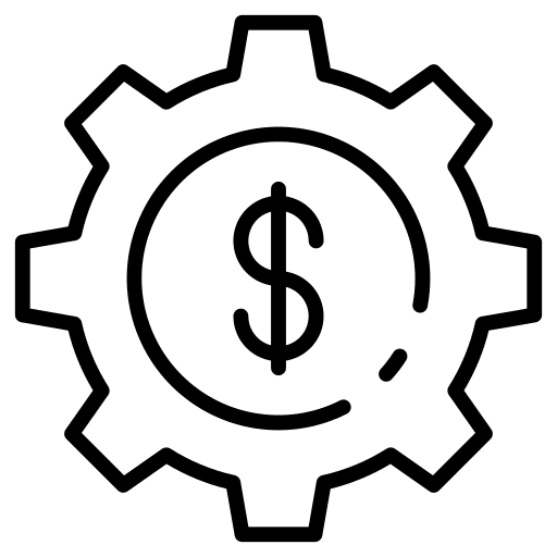 Setting gear business and finance cogwheel icon