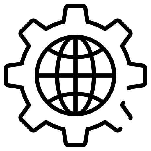 Setting globe gear ui icon