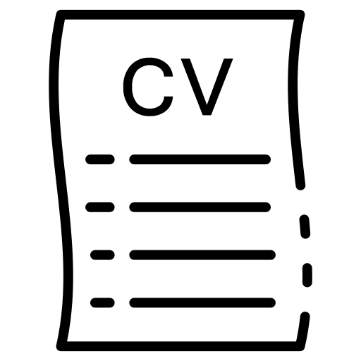 Cv cv resume professions and jobs icon