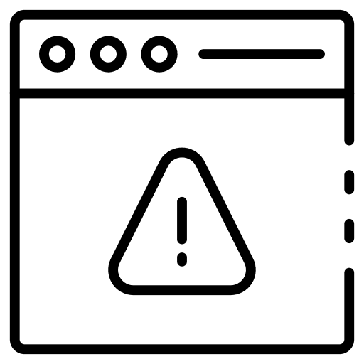 Danger danger web browser seo and web icon