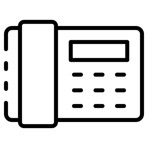 Landline phone call technology telephone icon
