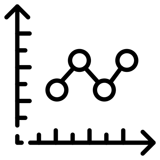 Line graph graphic chart business and finance icon