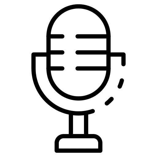 Microphone voice recording technology music and multimedia icon