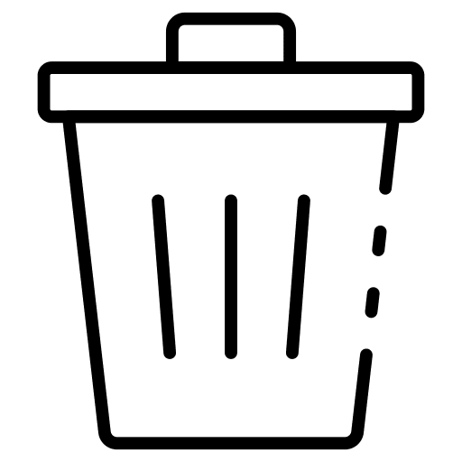 Recycle bin garbage delete can icon