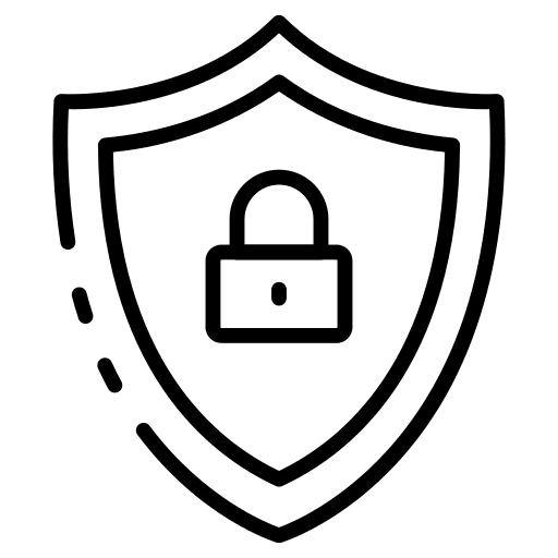 Shield padlock security secure icon