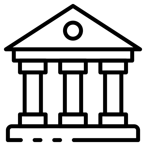 Bank column business and finance museum icon