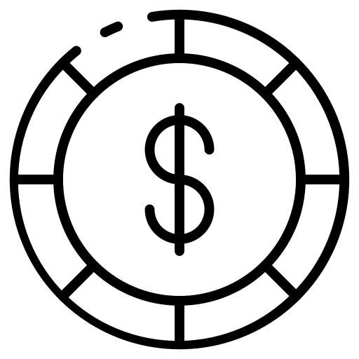 Dollar coin business and finance cash icon