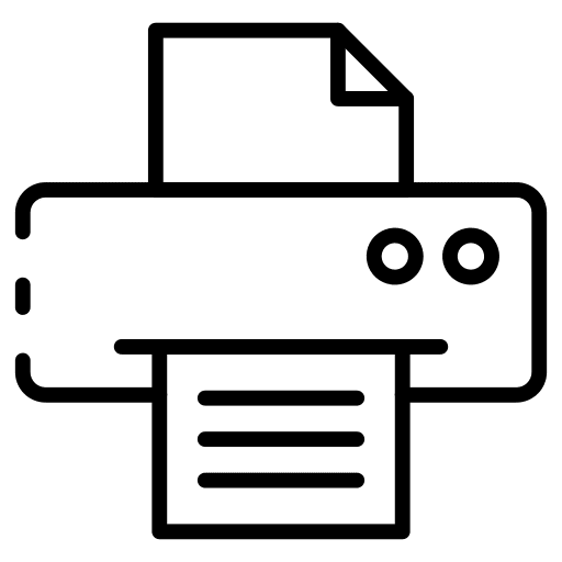 Printer technology print paper icon