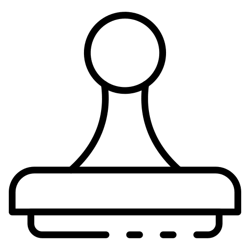 Stamp business rubber stamp office material icon