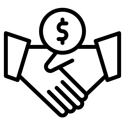 Business agreement sponsorship dollar icon Business agreement sponsorship dollar icon