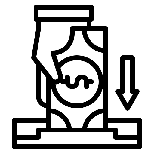 Deposit dollar deposit atm icon