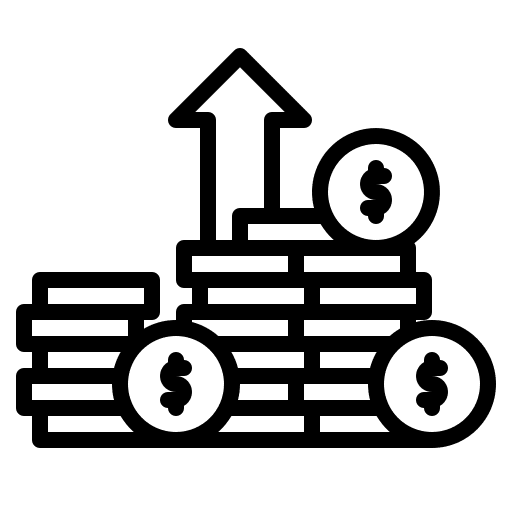 Profits dollar business and finance bank icon Profits dollar business and finance bank icon