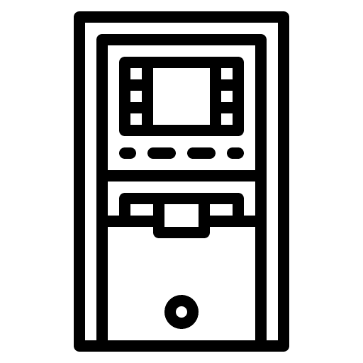 Atm machine cash machine withdraw electronics icon Atm machine cash machine withdraw electronics icon