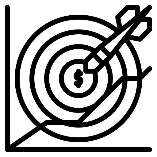 Financial advisor goal target business and finance icon Financial advisor goal target business and finance icon