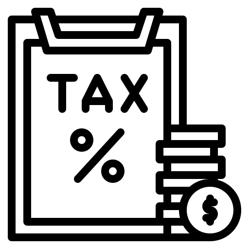 Tax financial withdrawal report icon Tax financial withdrawal report icon