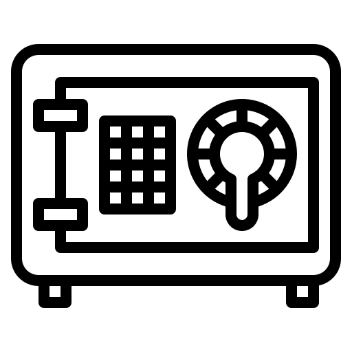 Safety box protection safety box money icon Safety box protection safety box money icon