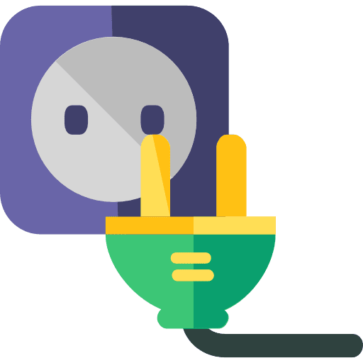 Socket technology plug socket icon Socket technology plug socket icon