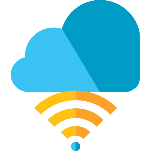 Cloud wifi multimedia wireless icon Cloud wifi multimedia wireless icon