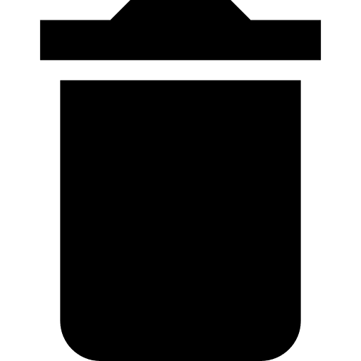 Delete rubbish delete bin icon