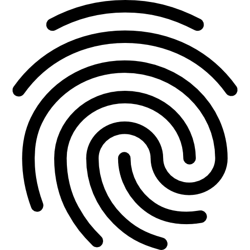 Fingerprint fingerprint touch id detective icon