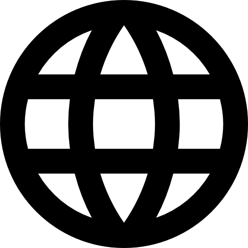 Internet worldwide globe grid multimedia icon