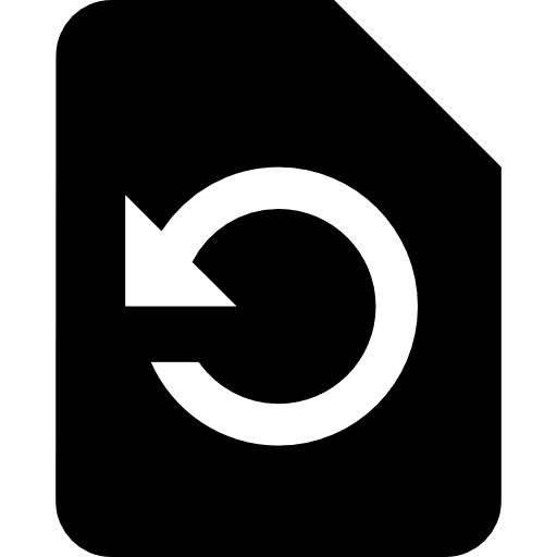 File restore archive document icon