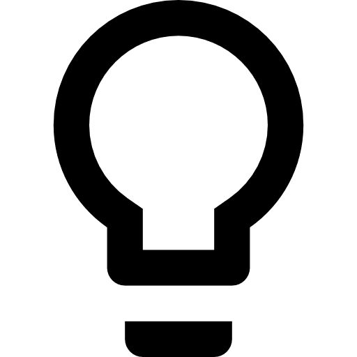 Lightbulb tool idea symbol icon