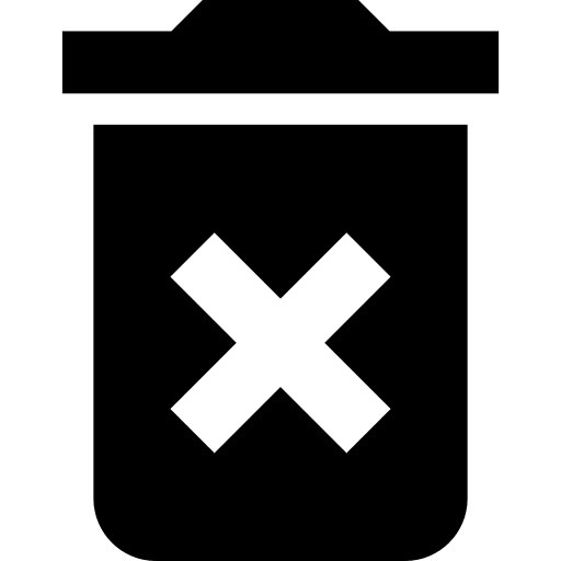 Delete bin garbage rubbish icon