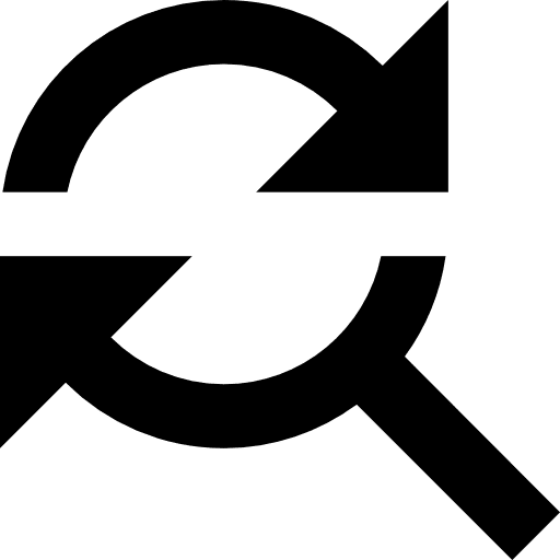 Find magnifying glass replace symbol icon