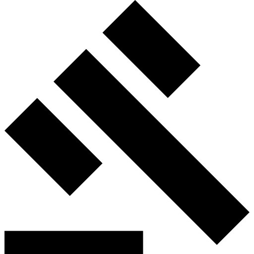 Gavel mace justice judge icon