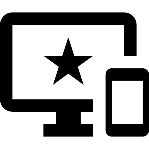 Responsive smartphone monitor devices icon