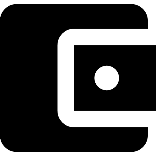 Wallet holder card money icon