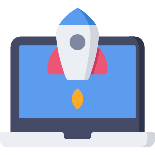 Startup monitor business and finance laptop icon Startup monitor business and finance laptop icon