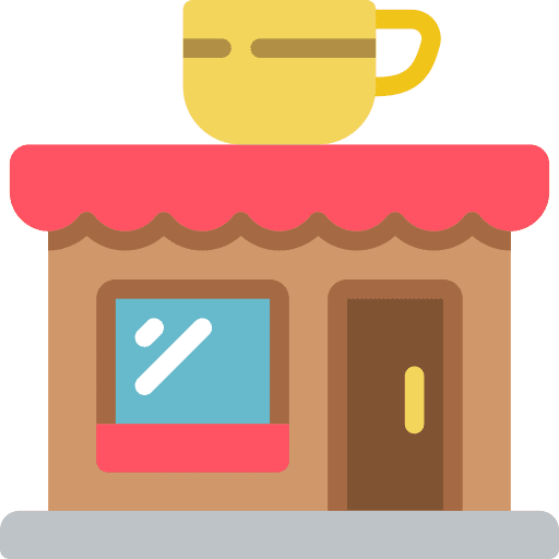 Cafe cup coffee shop icon