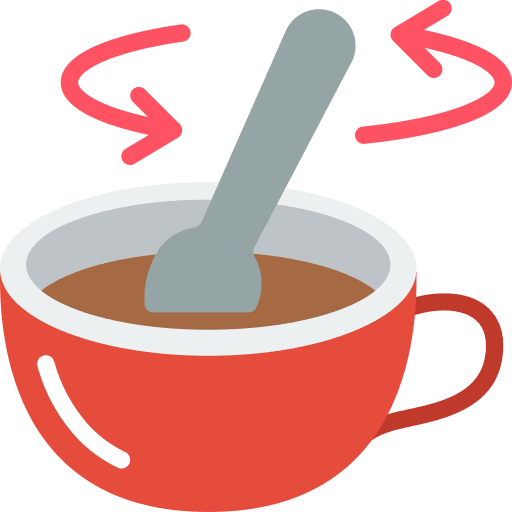 Coffee stir cup drink icon