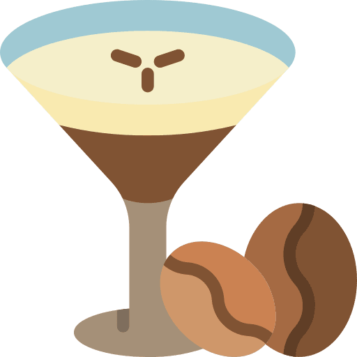 Martini beans martini coffee icon