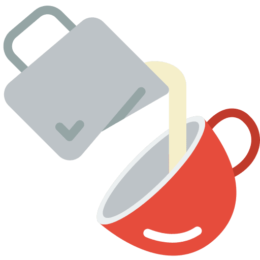 Pour drink food and restaurant milk icon