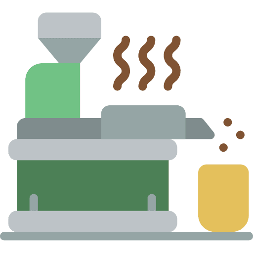 Roast coffee beans ground icon