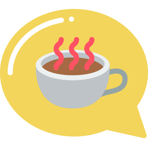 Chat food and restaurant talk cup icon