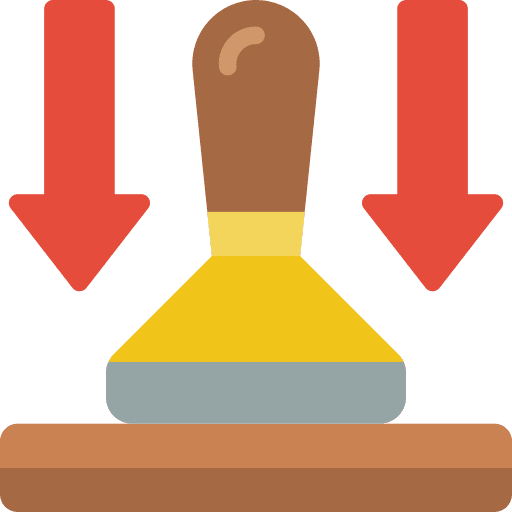 Press beans coffee ground icon