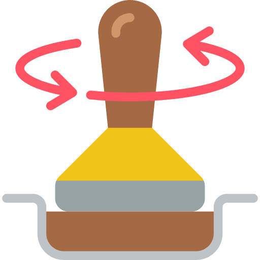 Tamper twist food and restaurant tamper icon